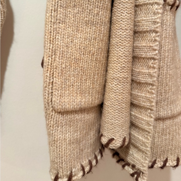 NWOT Tuckernuck Cream Knit Belted Cardigan - Picture 3 of 4